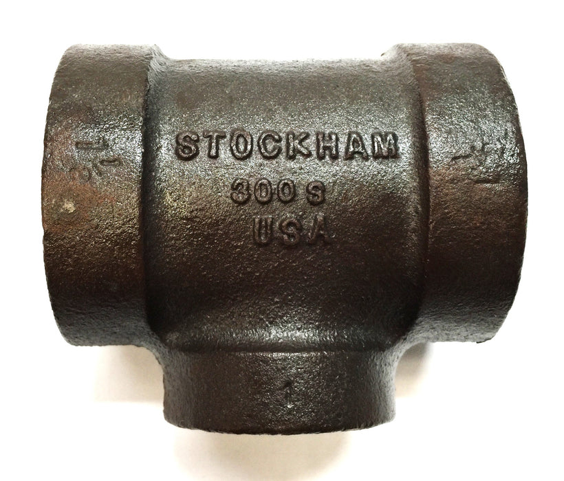 Stockham 1-1/2" x 1-1/2" x 1" SCH80 Iron Tee NOS