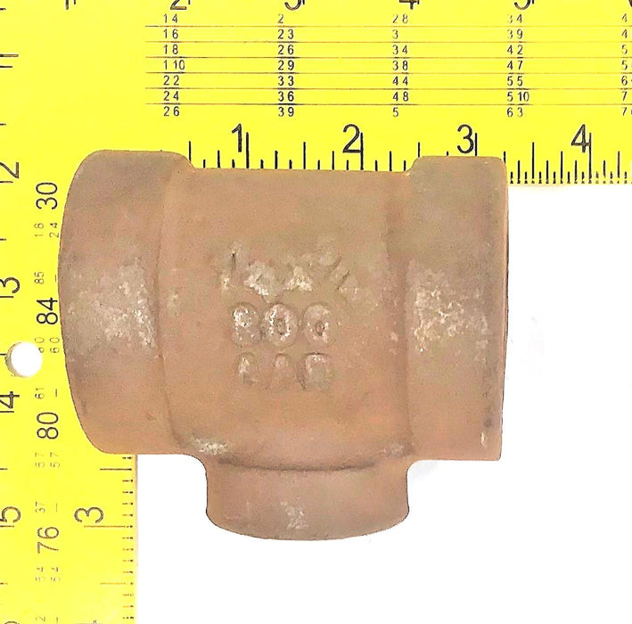 UNBRANDED 1500 WOG 300 AAR REDUCING TEE 1-1/4"x3/4" 1500WOG NOS