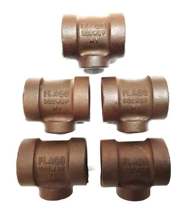 Flagg 1" x 1" x 1/2" Iron Tee [Lot of 5] NOS