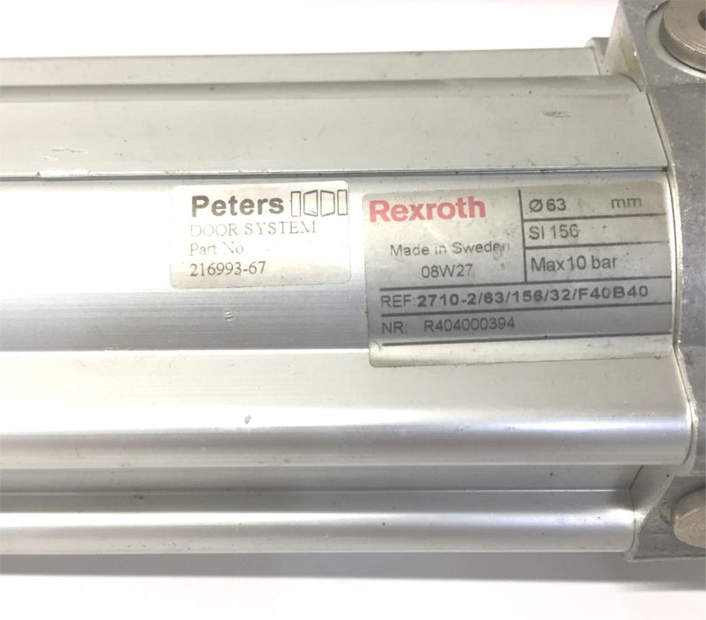 Rexroth/Peters Door Control Pneumatic Cylinder 216993-64 (R404000394) NOS