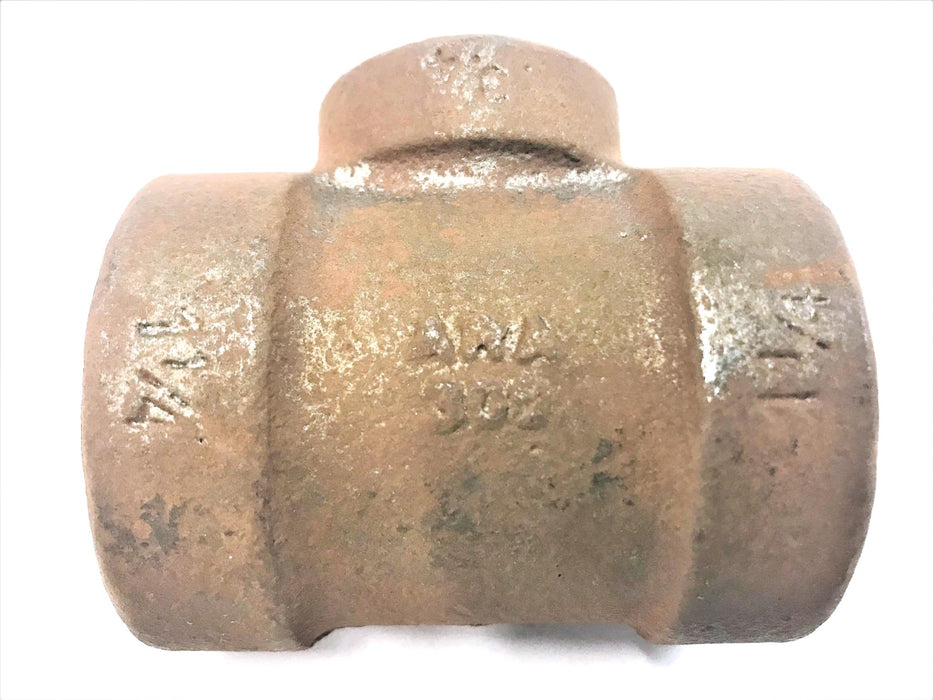 CRANE 1500/ARA 300 REDUCING TEE 1-1/4"x3/4" ARA300 NOS