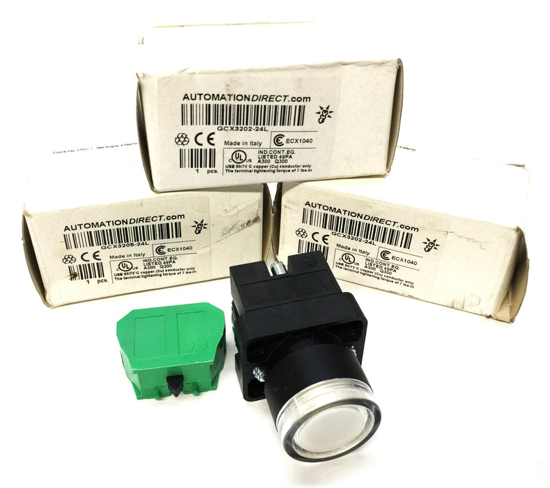 Automation Direct LED Illuminated Pushbutton GCX3205-24L [Lot of 3] NOS
