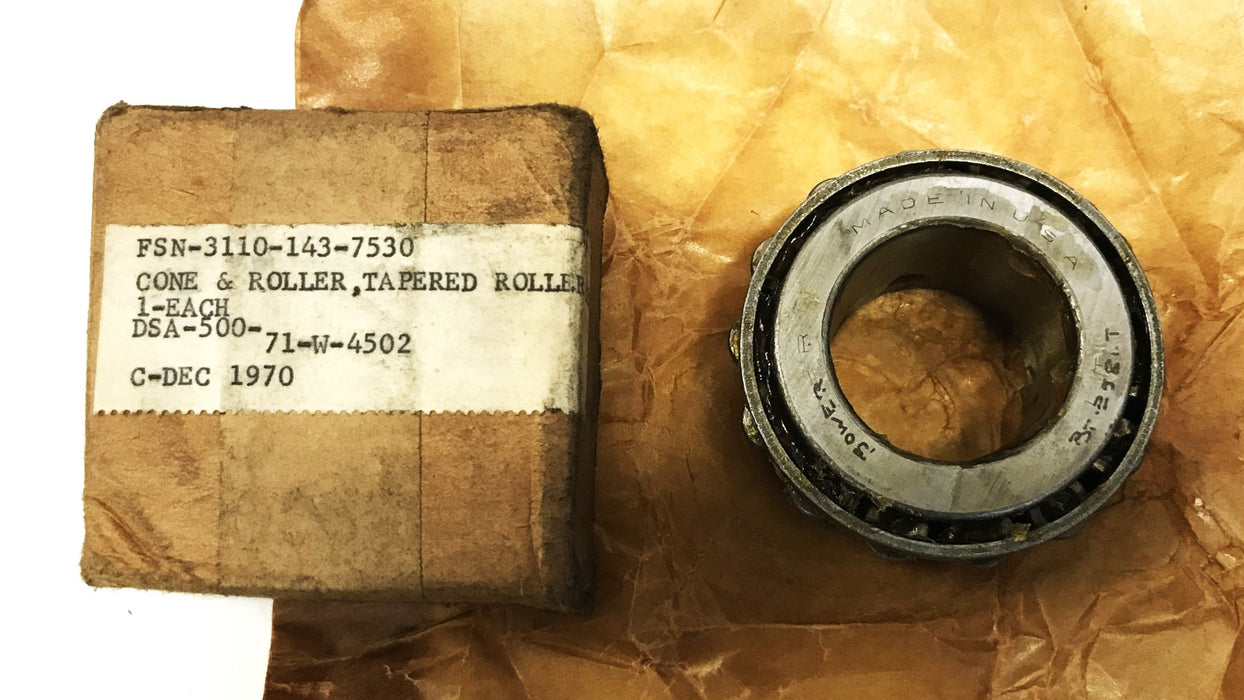 Bower Tapered Roller Bearing Cone BT-2581-T NOS