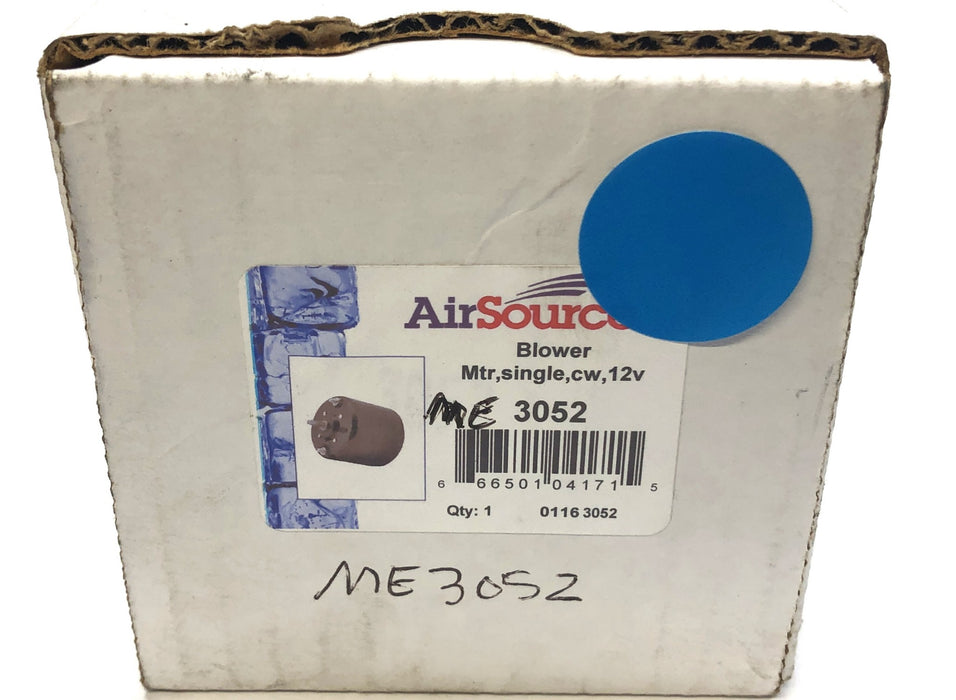 AirSource Single Shaft 12v Blower Motor 3052 (75801) NOS