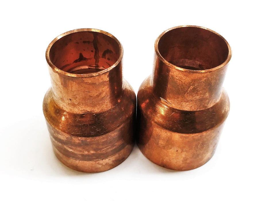 EPC 1-1/4" Sweat x 1-3/4" Sweat Copper Reducing Coupling [Lot of 2] NOS