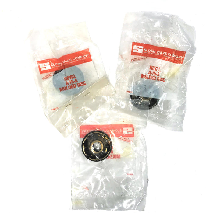 SLOAN VALVE CO ROYAL MOLDED DISC A-15-A [LOT OF 3] NOS