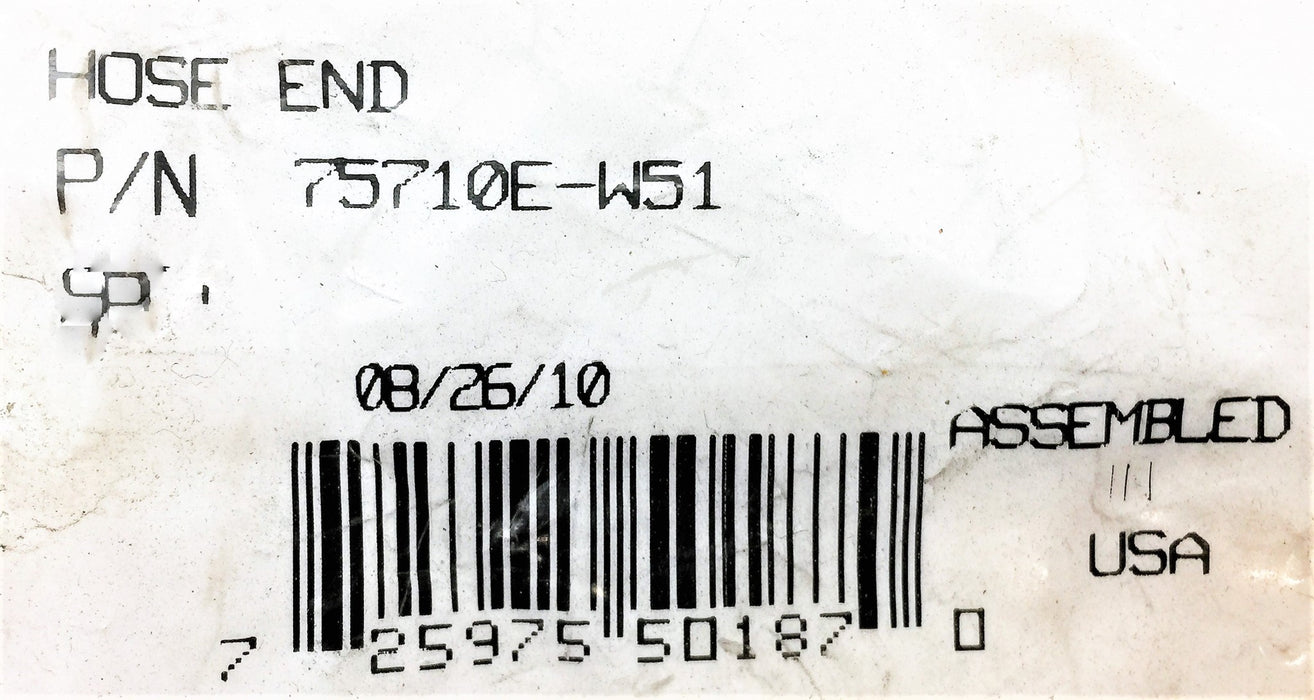 EATON/WEATHERHEAD Crimp Hose Fitting 75710E-W51 [Lot of 2] NOS