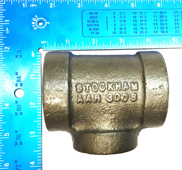 Stockham 1-1/4" x 1" SCH 80 Iron Tee [Lot of 2] NOS