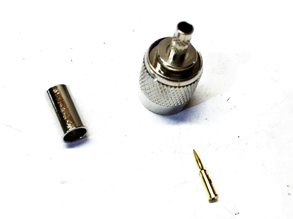 Amphenol Connector Straight Crimp Male Plug 3-pieces 31-2367RFX [Lot of 7] NOS