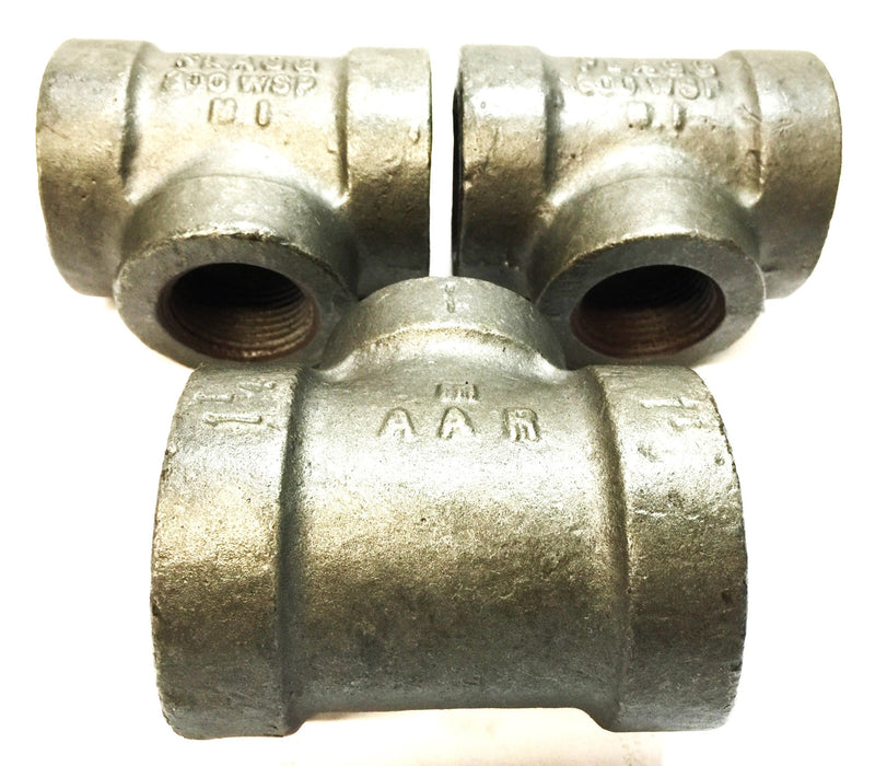 Flagg 1-1/4" x 1" SCH 80 Iron Tee [Lot of 3] NOS