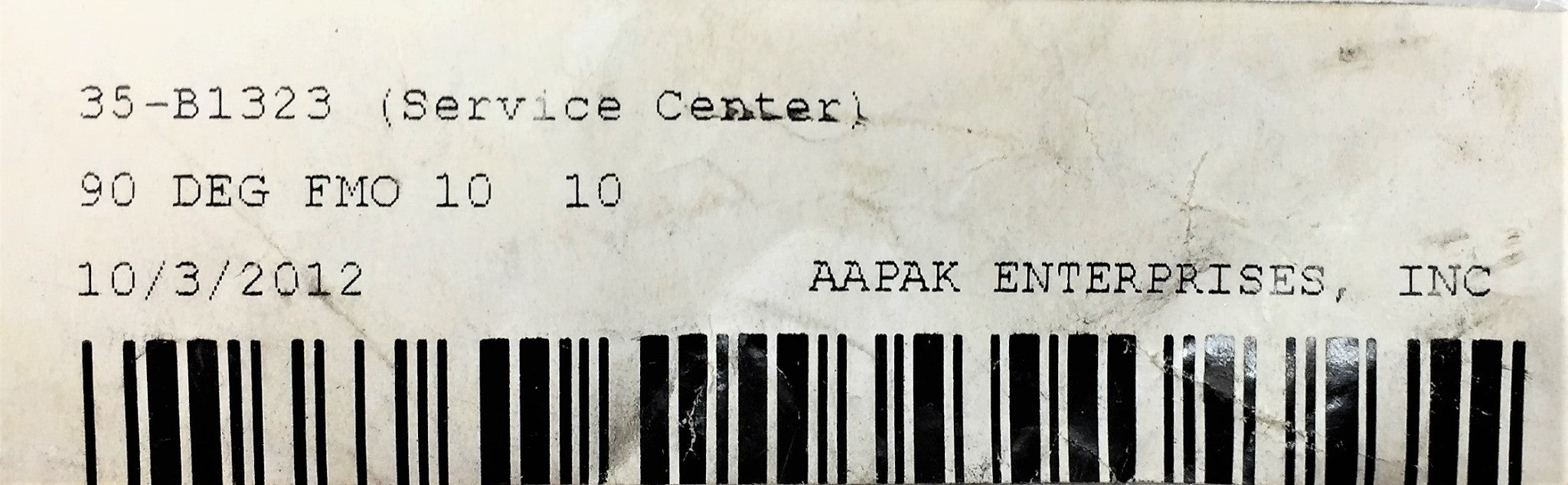 AAPAK 90 Degree A/C Fitting 35-B1323 [Lot of 2] NOS