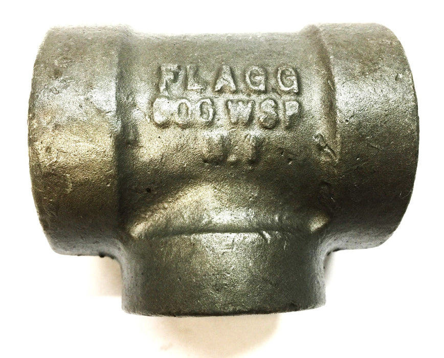 Flagg 1-1/4" x 1" SCH 80 Iron Tee [Lot of 3] NOS