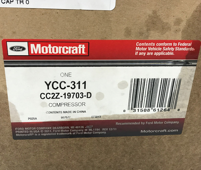 Motorcraft Air Compressor YCC-311 (CC2Z-19703-D) NOS