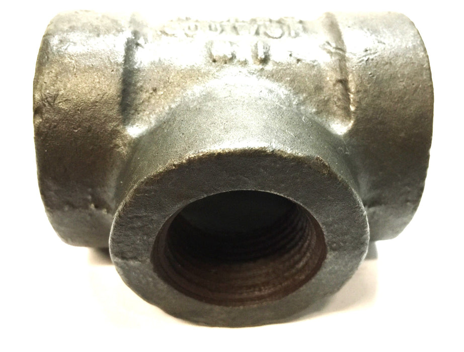Flagg 1-1/4" x 1" SCH 80 Iron Tee [Lot of 3] NOS