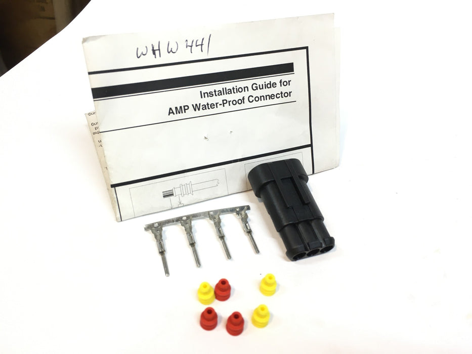 WHELEN 441 AMP WATER-PROOF CONNECTOR SET NOS [ LOT OF 4 ]