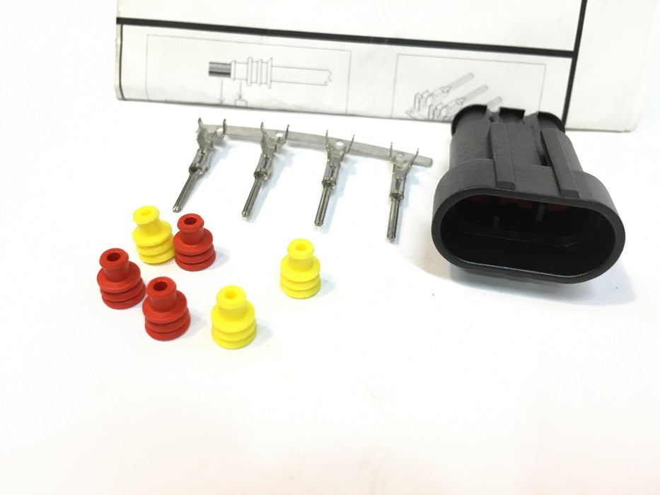 WHELEN 441 AMP WATER-PROOF CONNECTOR SET NOS [ LOT OF 4 ]