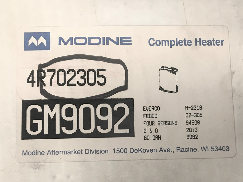 Modine Complete Heater Core GM9092 NOS