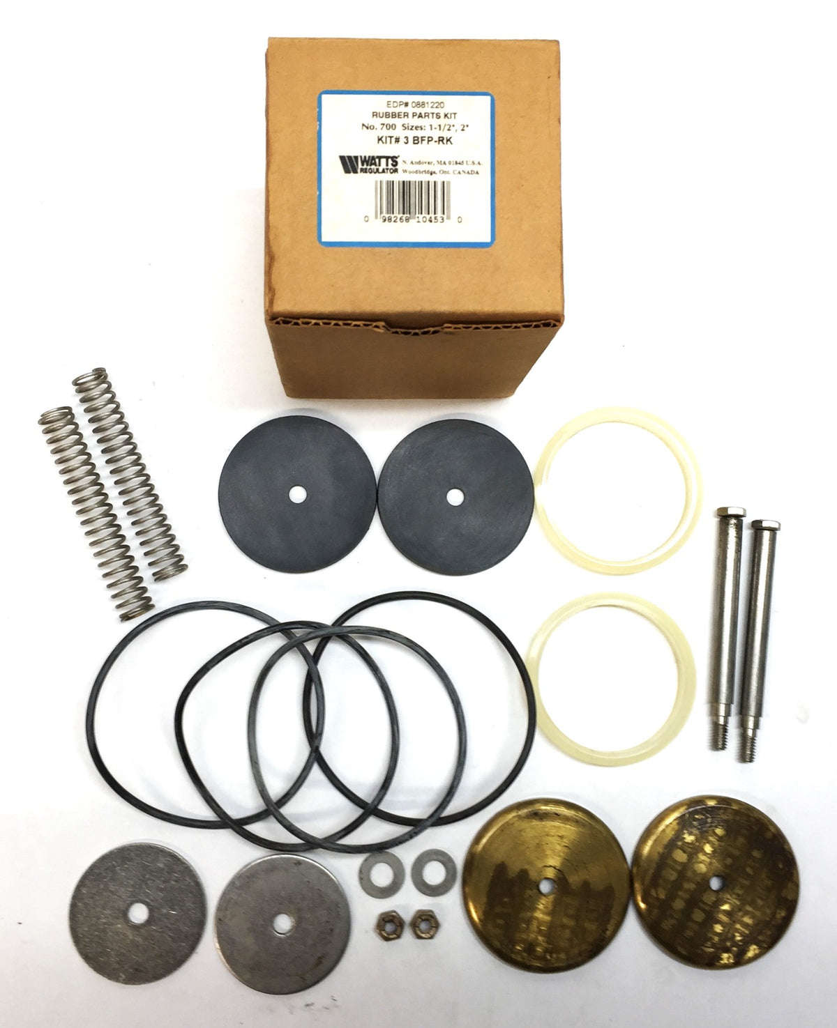 Watts Regulator 11/2"2" Rubber Parts Kit 0881220 (3BFPRK) NOS