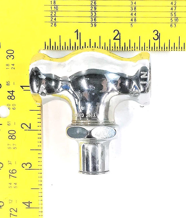 CHICAGO FAUCET CHROME 1/2" STRAIGHT STOP WITHOUT KEY #45-1 NOS