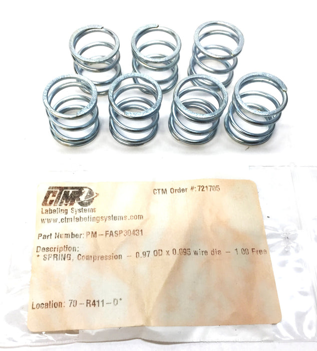 CTM Compression Spring PM-FASP30431 [Lot of 7] NOS