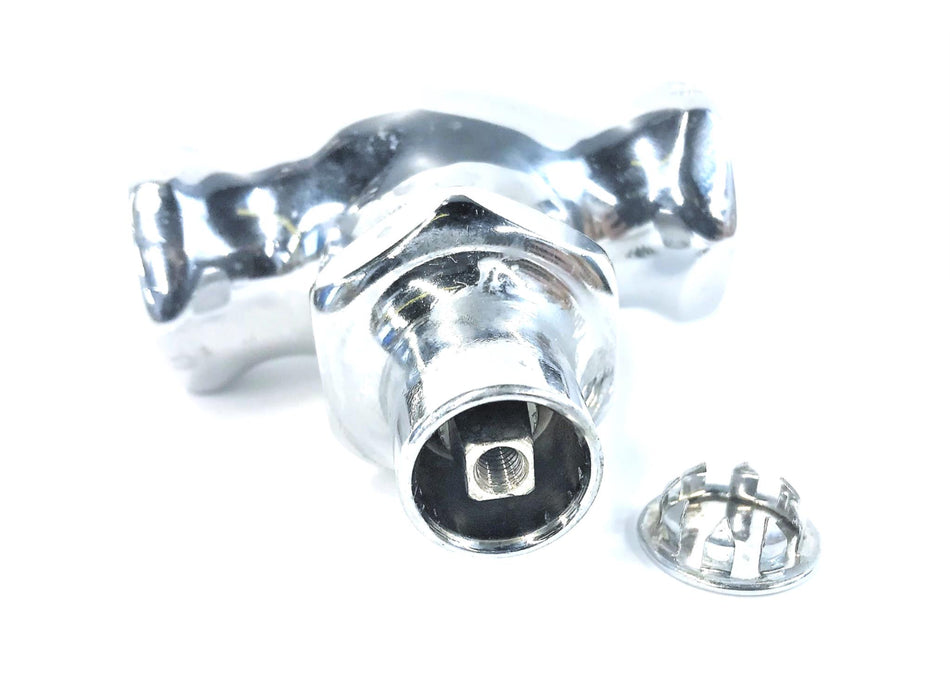 CHICAGO FAUCET CHROME 1/2" STRAIGHT STOP WITHOUT KEY #45-1 NOS