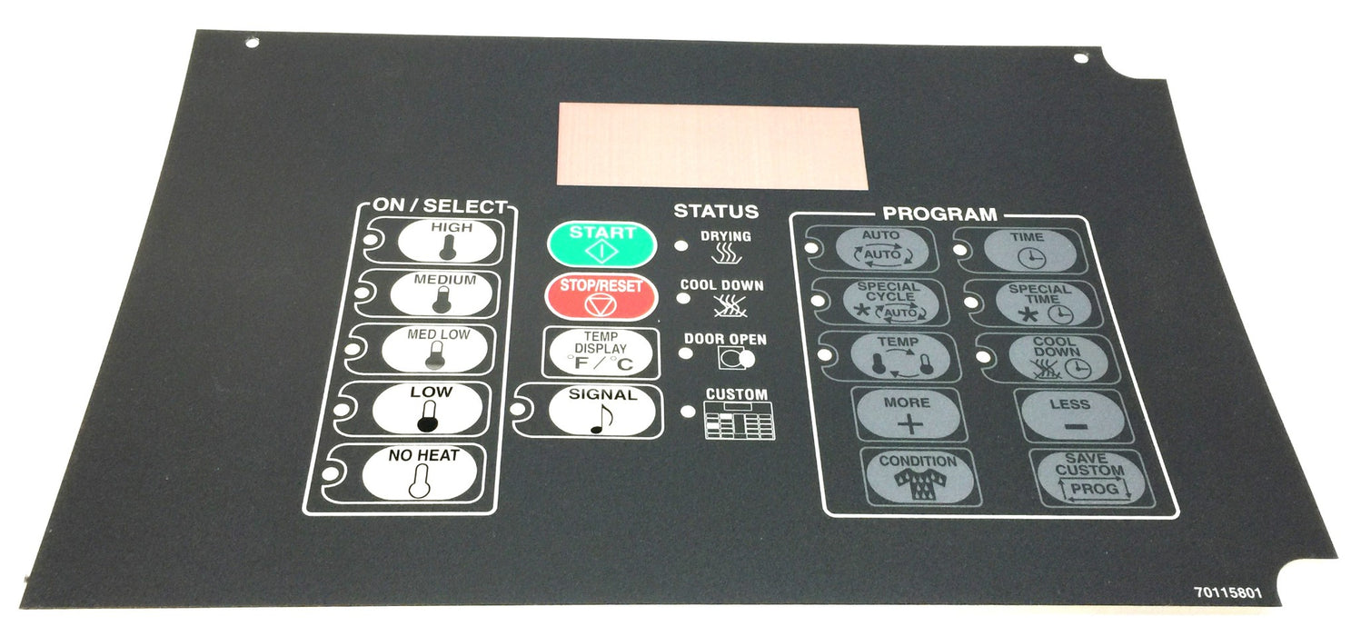 RSPC Control Panel Overlay Cover 70115801 NOS