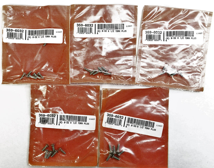 Unbranded Hubcap Screws 8-32 X 1/2 Torx 359-6032 (6 pcs.) [Lot of 5] NOS