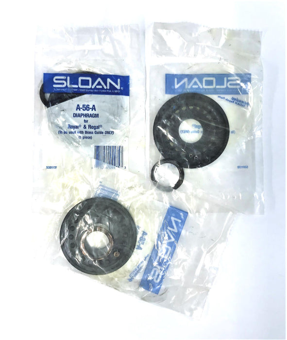SLOAN VALVE CO DIAPHRAGM FOR ROYAL & REGAL A-56-A [LOT OF 3] NOS