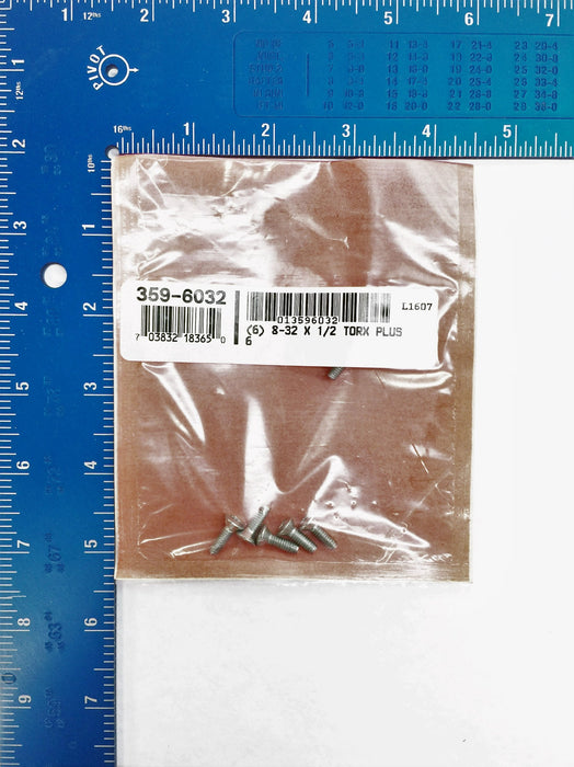 Unbranded Hubcap Screws 8-32 X 1/2 Torx 359-6032 (6 pcs.) [Lot of 5] NOS