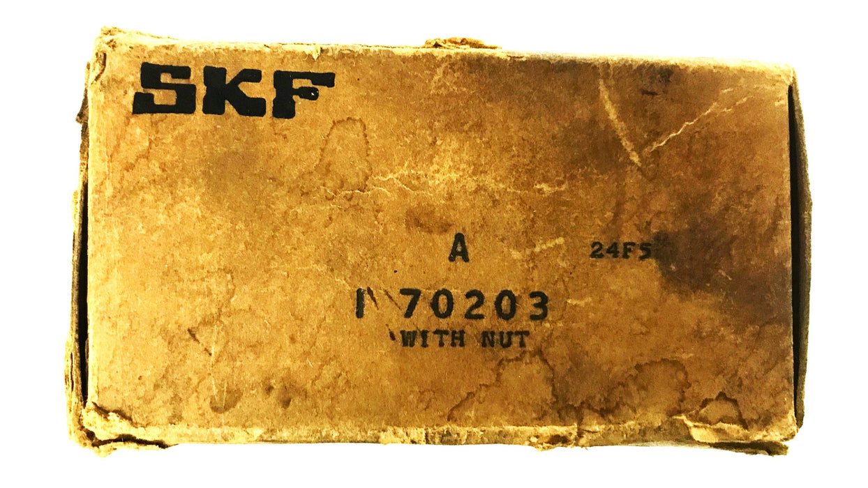 SKF Deep Groove Ball Bearing with Inner Ring and Nut Assembly 70203 NOS
