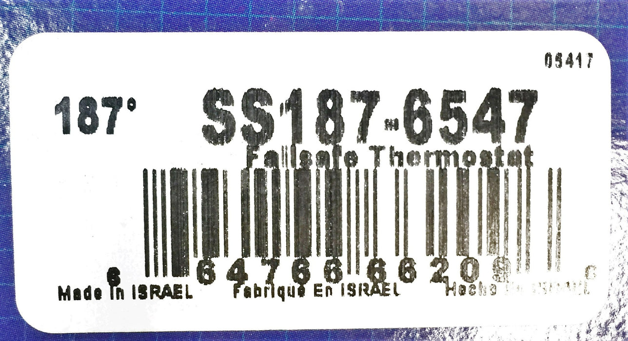 Napa Thermostat Safe-T-Stat SS187-6547 NOS