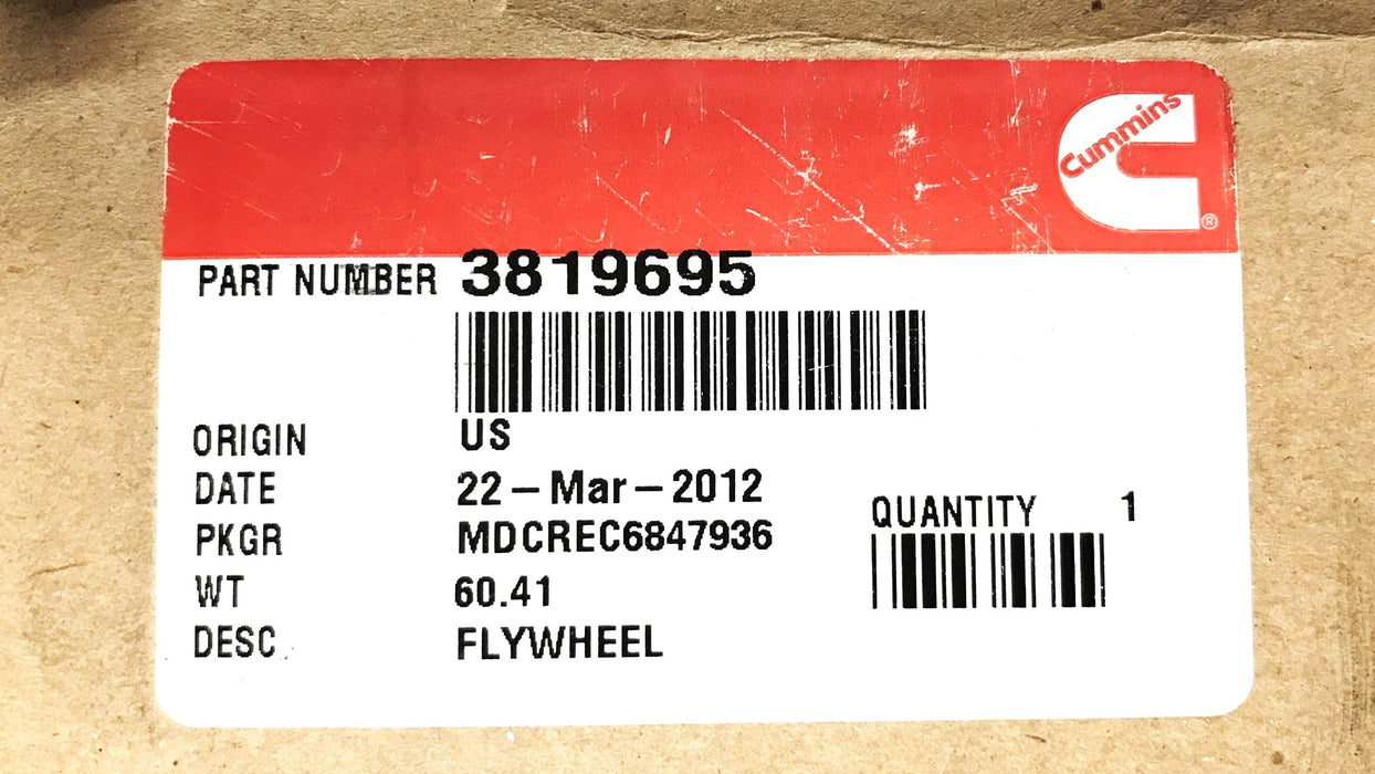 Cummins OEM Diesel Engine Flywheel 3819695 NOS