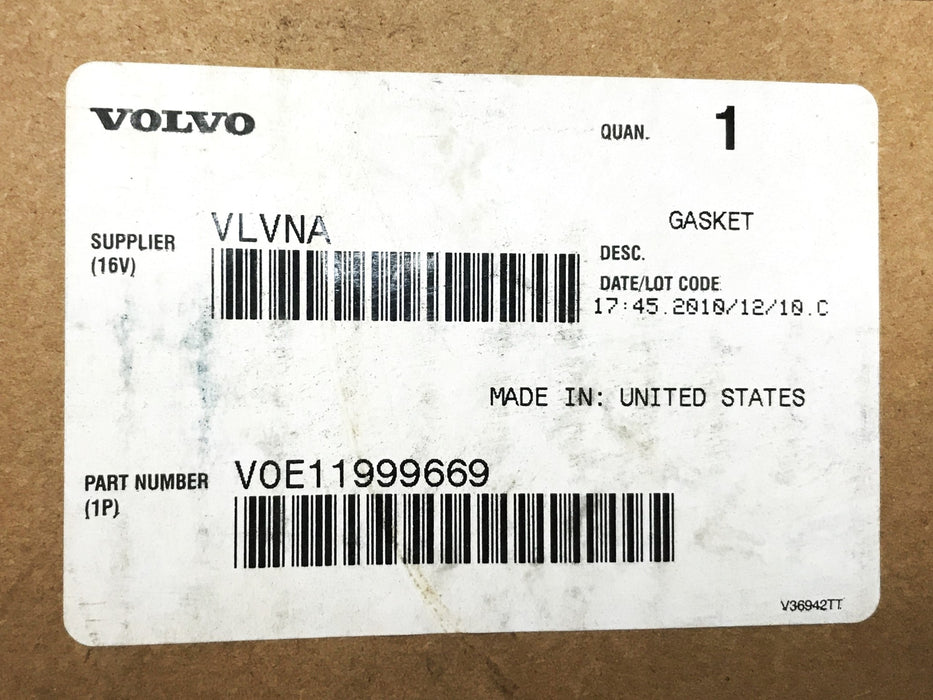 Volvo OEM 24" x 11" Differential Gasket VOE11999669 NOS