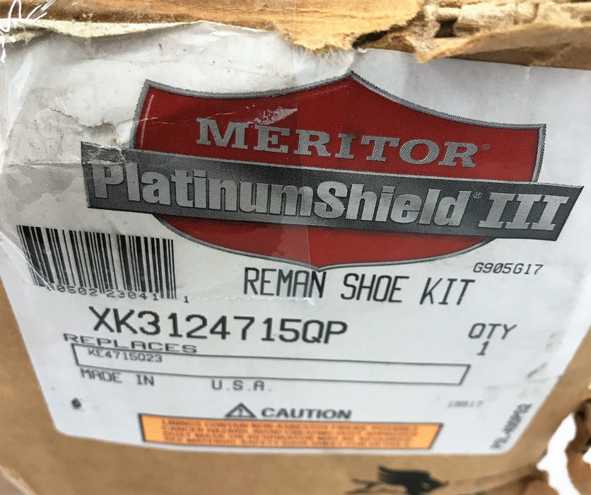 Arvin Meritor "Platinum Shield 3" Re-Manufactured Brake Shoe Kit XK3124715QP NOS