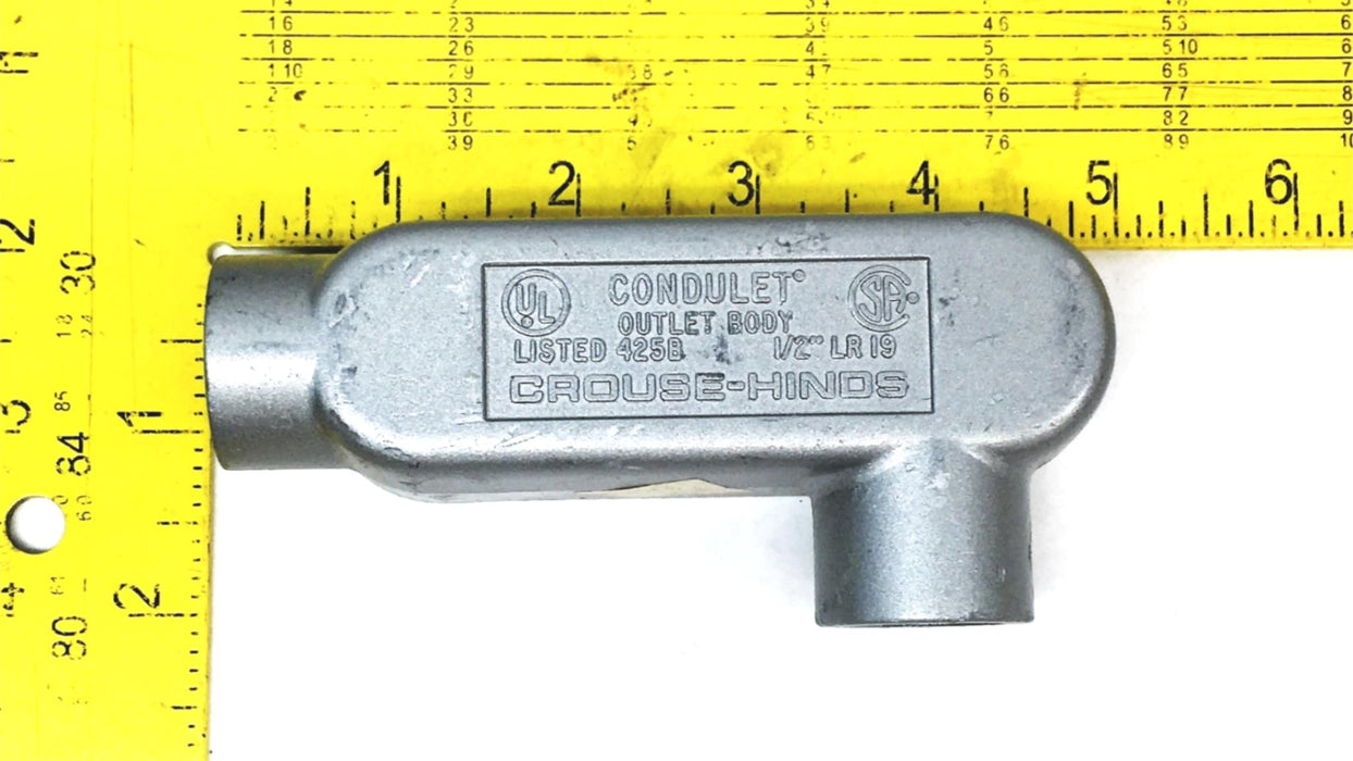 Crouse-Hinds 1/2 Inch 5 CU IN Condulet Outlet Body 425B LR19 [Lot of 3] NOS