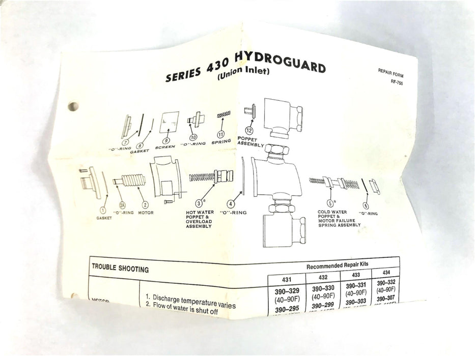 Powers Hydro Gasket Replacement Kit 390-294 NOS