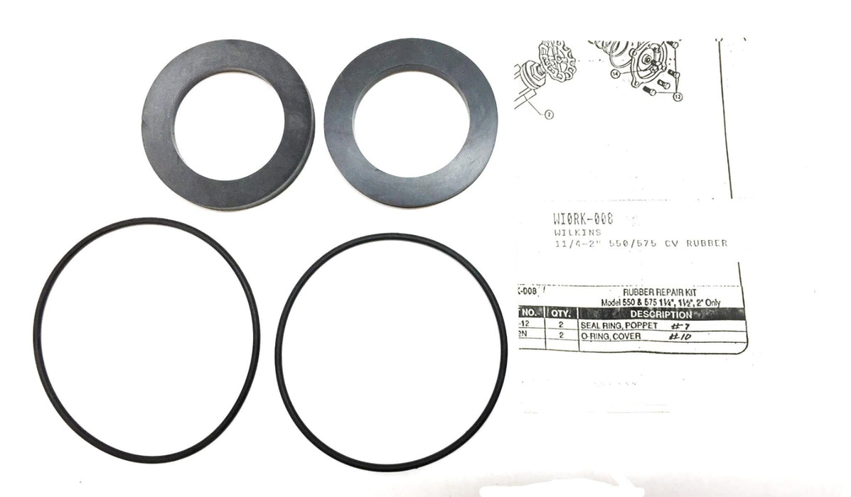 Wilkins Rubber Repair Kit for Model 550,575,1-1/4",1-1/2" and 2" WI0RK-008 NOS