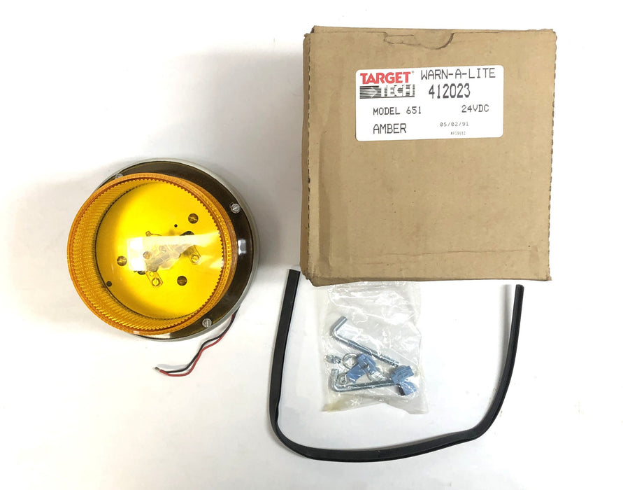 Target Tech 24VDC Amber Strobe Beacon Light Model 651 With Hardware (412023) NOS