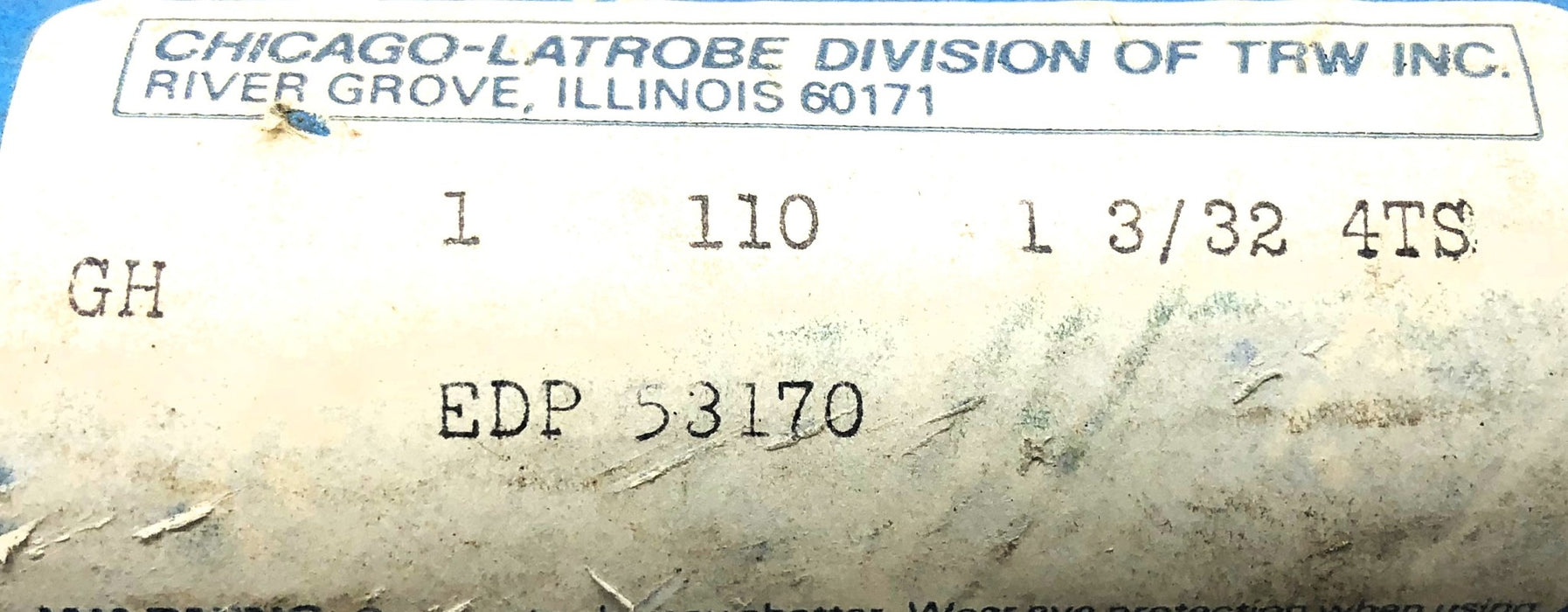 Chicago-Latrobe TRW 1-3/32 INCH 4TS Taper Shank Drill Bit 53170 NOS