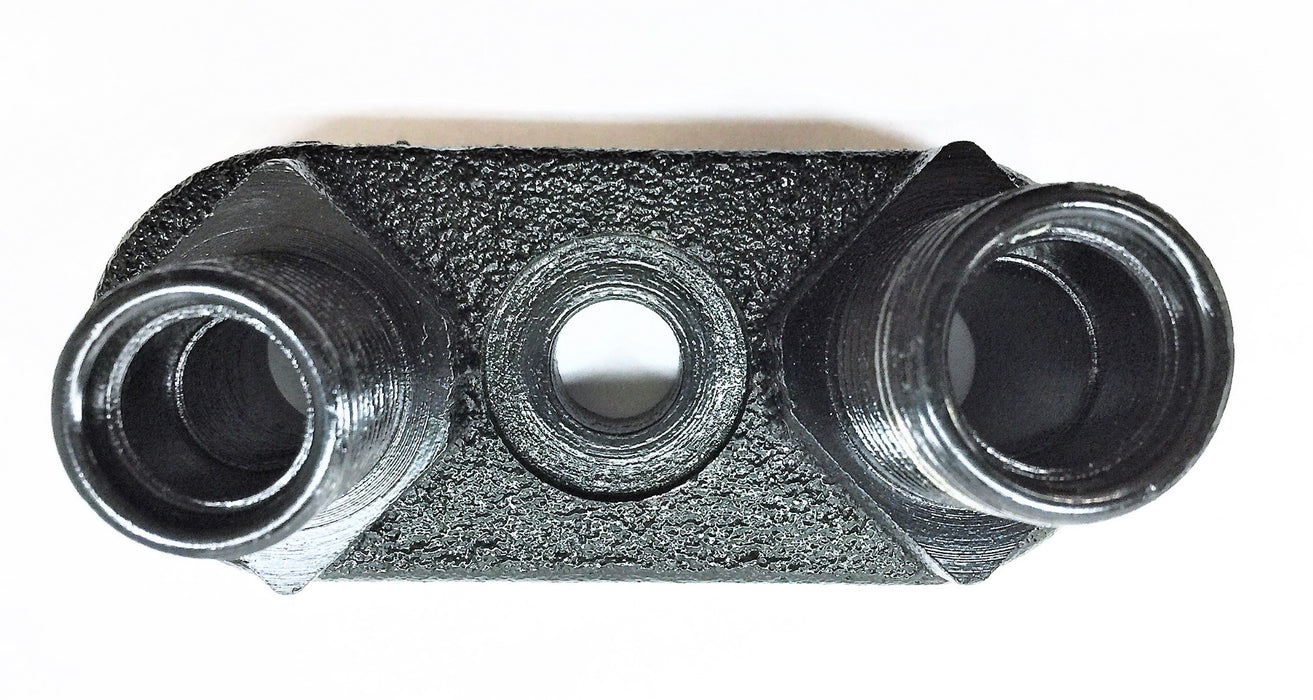 REDDOT Cast Iron Bolt-On Manifold with Horizontal Male O-Ring RD-5-8010-0P NOS
