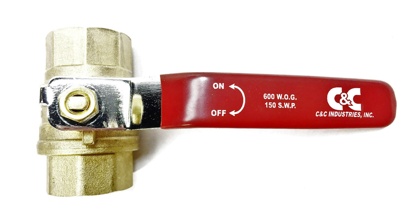 C and C Full Port 1" Threaded Valve 600WOG NOS