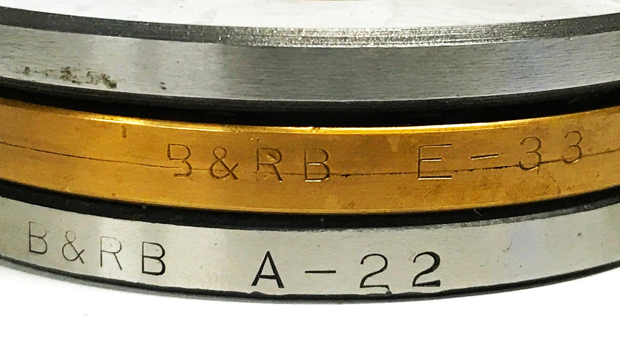 B&RB 3-Piece Thrust Roller Bearing E-33 NOS