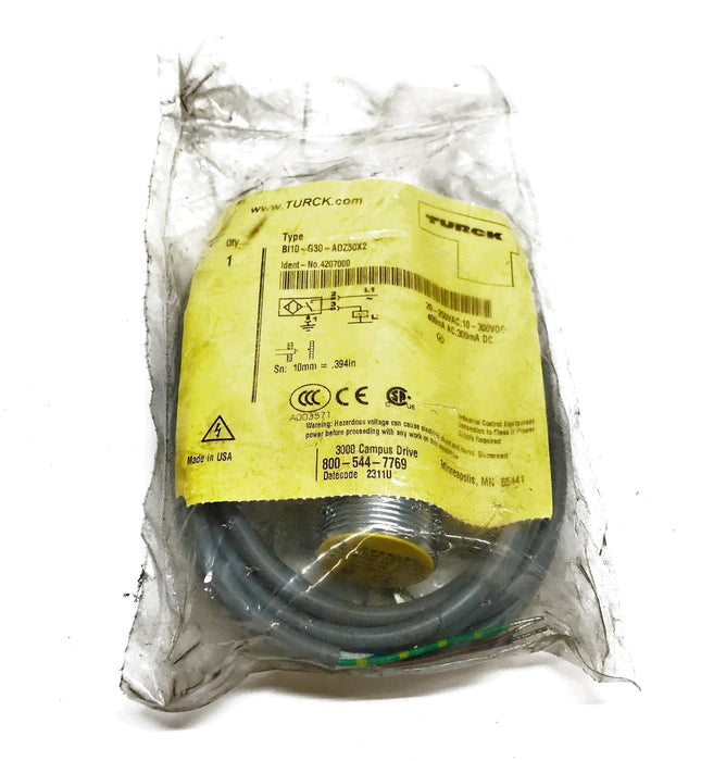 Turck Barrell Style Proximity Sensor BI10-G30-ADZ30X2 NOS
