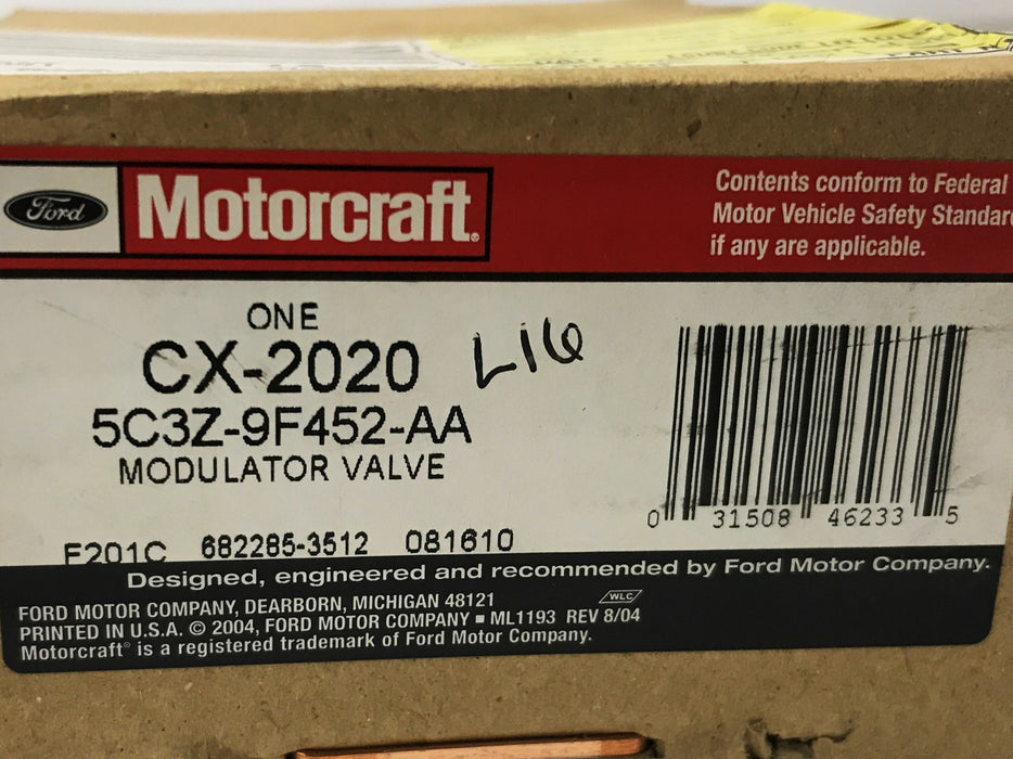 Motorcraft Ford OEM Modulator Valve CX-2020 NOS