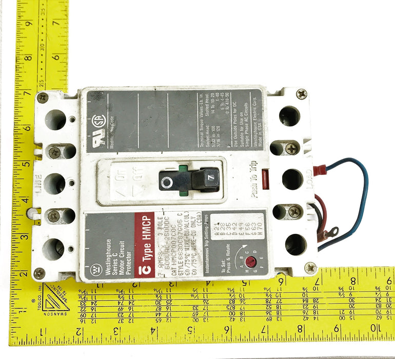 Westinghouse "Series C" 3-Pole Motor Circuit Protector HMCP007C0C