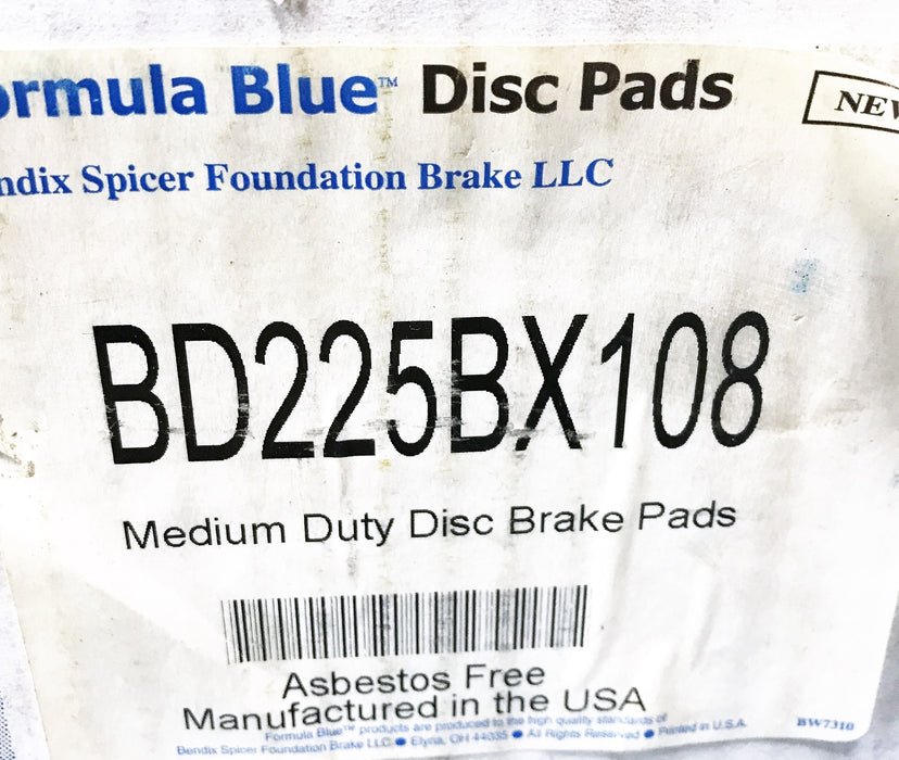 Formula Blue Brake Pad Set BD225BX108 NOS
