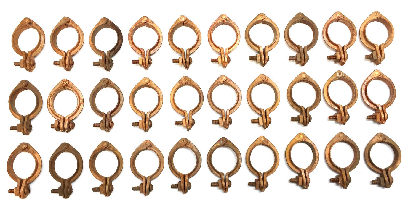Unbranded 1-1/4" Copper Split-Ring Pipe Hanger [Lot of 30] NOS
