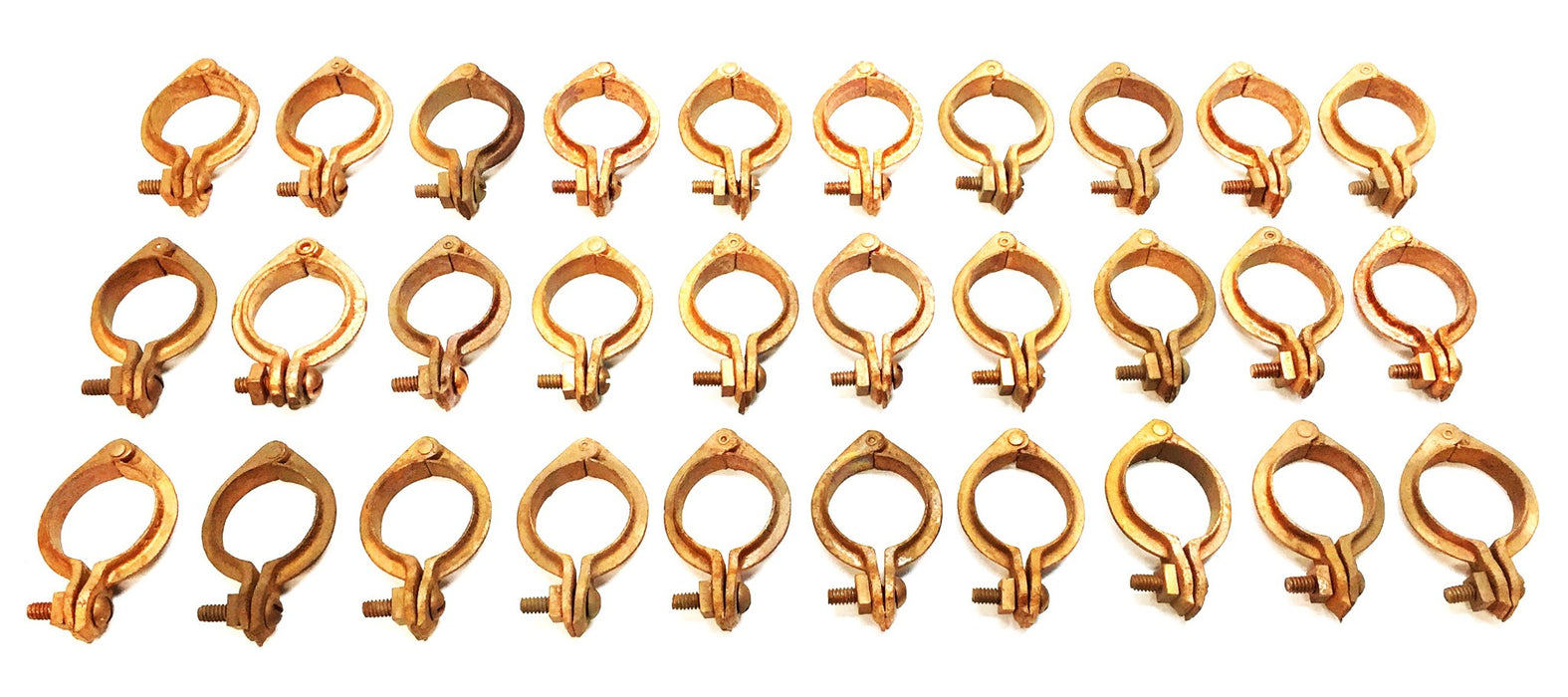 Unbranded 1-1/4" Copper Split-Ring Pipe Hanger [Lot of 30] NOS