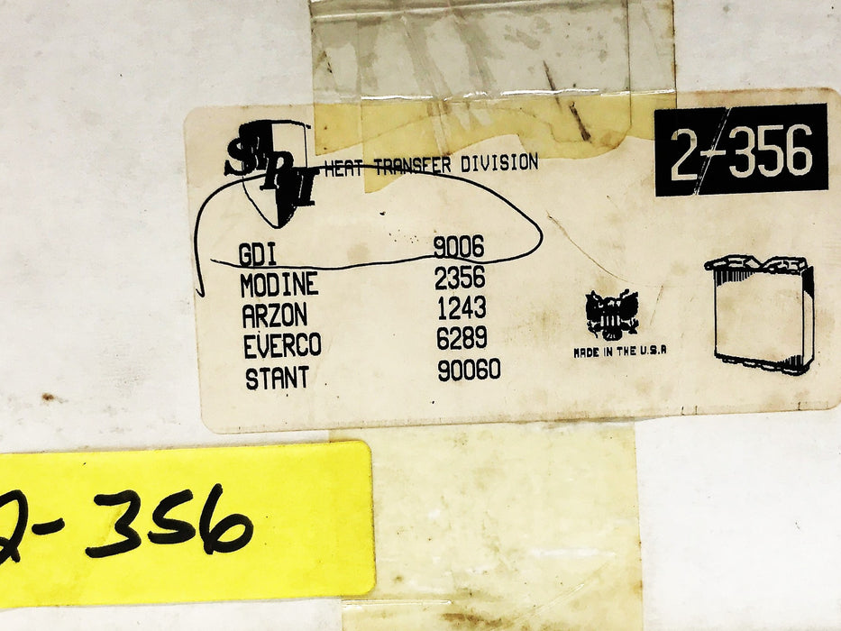SPI HVAC Heater Core 2-356 NOS
