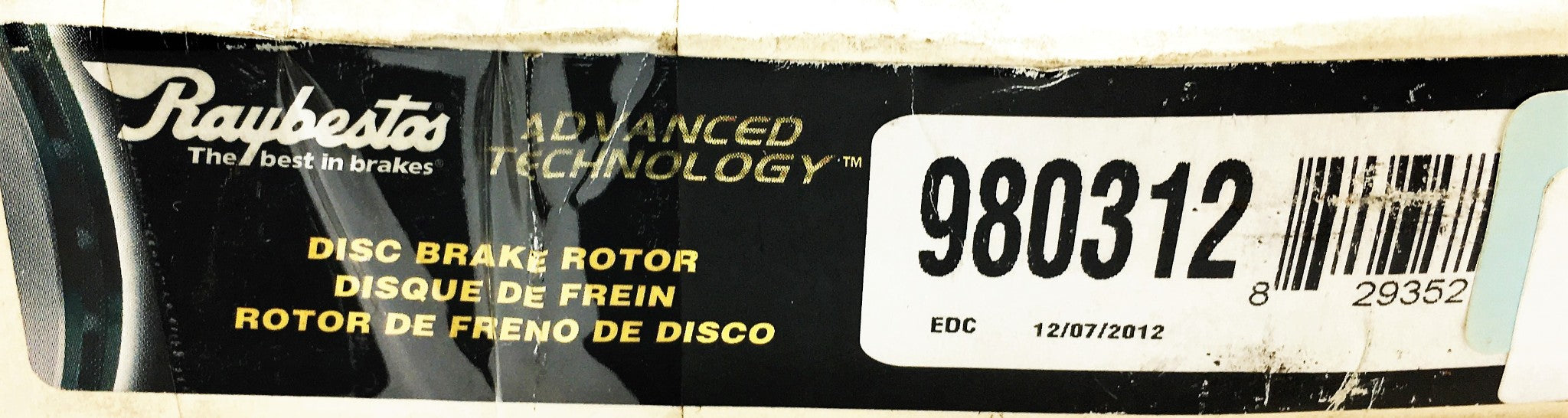 Raybestos Advanced Technology Disc Brake Rotor 980312 NOS